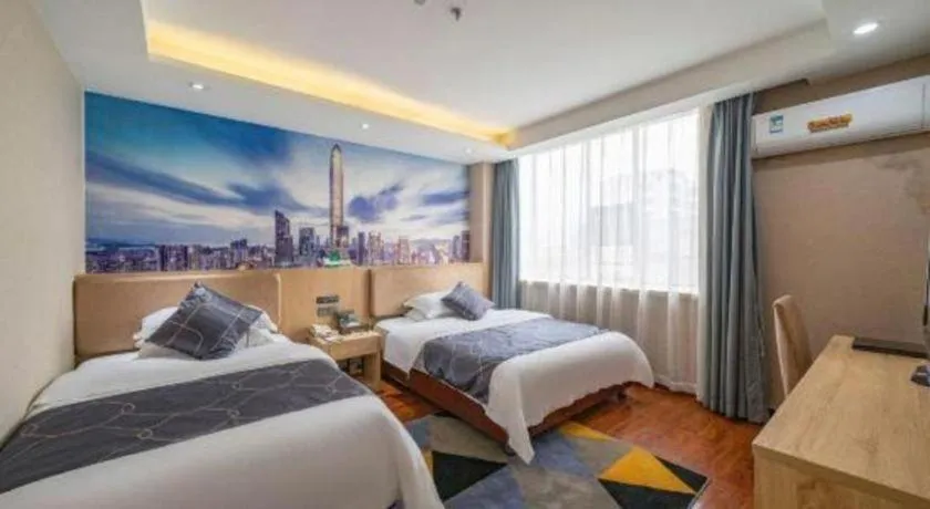 Bed in Chonpines Hotel Shenzhen Gongming Honghuashan Metro Station