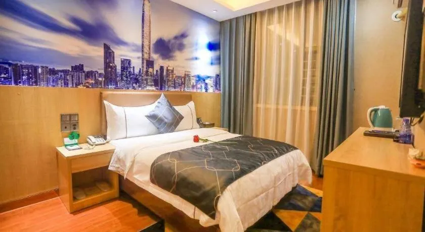 Bed in Chonpines Hotel Shenzhen Gongming Honghuashan Metro Station