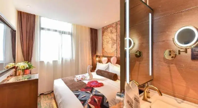 Bed in James Joyce Coffetel·Beijing South Muxiyuan Metro Station Bed in James Joyce Coffetel·Beijing South Muxiyuan Metro Station