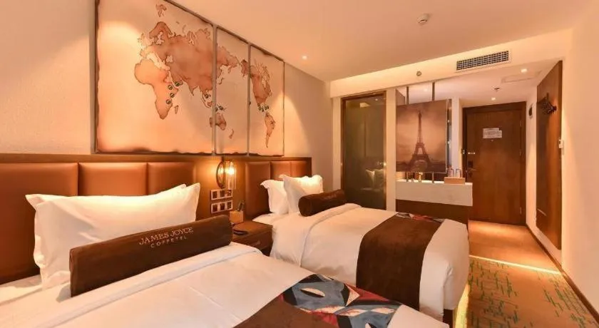 Bed in James Joyce Coffetel·Beijing South Muxiyuan Metro Station