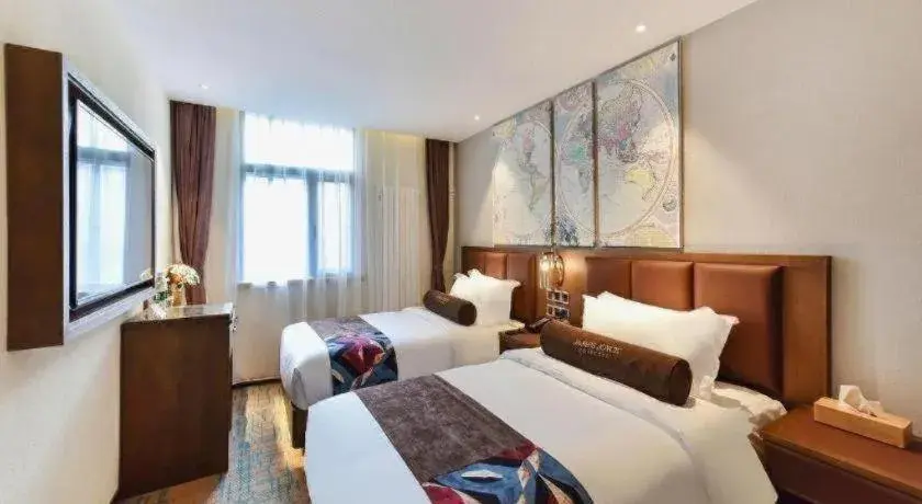 Bed in James Joyce Coffetel·Beijing South Muxiyuan Metro Station Bed in James Joyce Coffetel·Beijing South Muxiyuan Metro Station