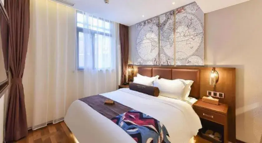 Bed in James Joyce Coffetel·Beijing South Muxiyuan Metro Station Bed in James Joyce Coffetel·Beijing South Muxiyuan Metro Station