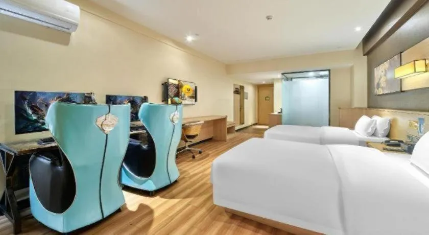 Bed in IU Hotel Baoding Yuhua East Road Passenger Center