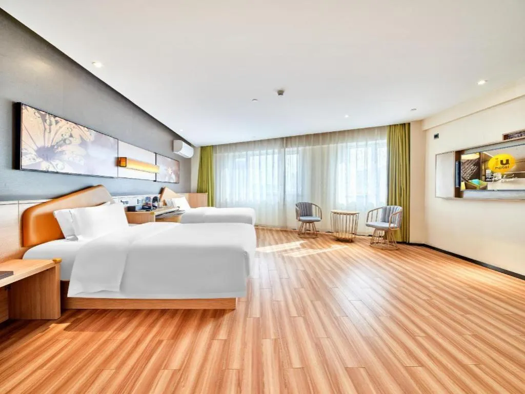 Bed in IU Hotel Baoding Yuhua East Road Passenger Center