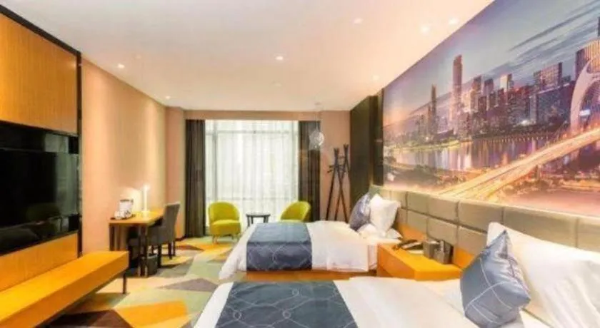 Bed in Chonpines Hotel Guangzhou Sunac Cultural and Tourism City Shiling