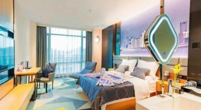 Bed in Chonpines Hotel Guangzhou Sunac Cultural and Tourism City Shiling