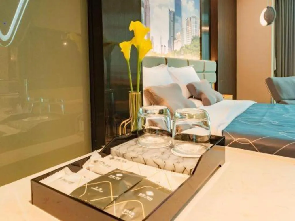 Bed in Chonpines Hotel Guangzhou Sunac Cultural and Tourism City Shiling