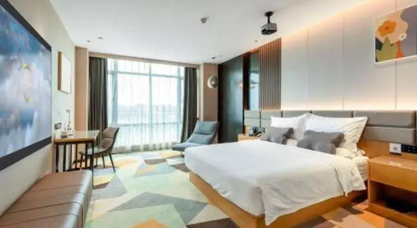Bed in Chonpines Hotel Guangzhou Sunac Cultural and Tourism City Shiling Bed in Chonpines Hotel Guangzhou Sunac Cultural and Tourism City Shiling