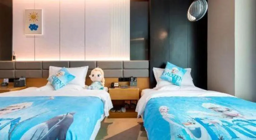 Bed in Chonpines Hotel Guangzhou Sunac Cultural and Tourism City Shiling