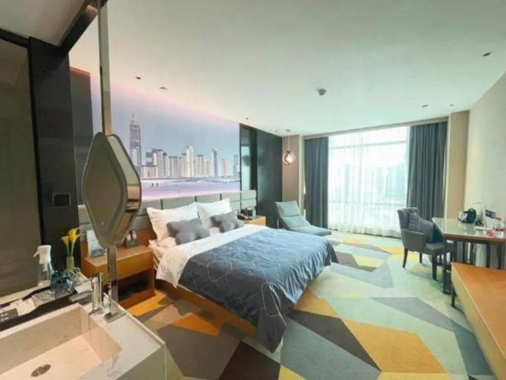 Bed in Chonpines Hotel Guangzhou Sunac Cultural and Tourism City Shiling