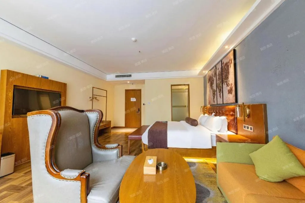 Bed in James Joyce Coffetel Guangyuan High-Speed Railway Station Dongba Municipal Government