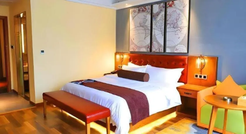 Bed in James Joyce Coffetel Guangyuan High-Speed Railway Station Dongba Municipal Government