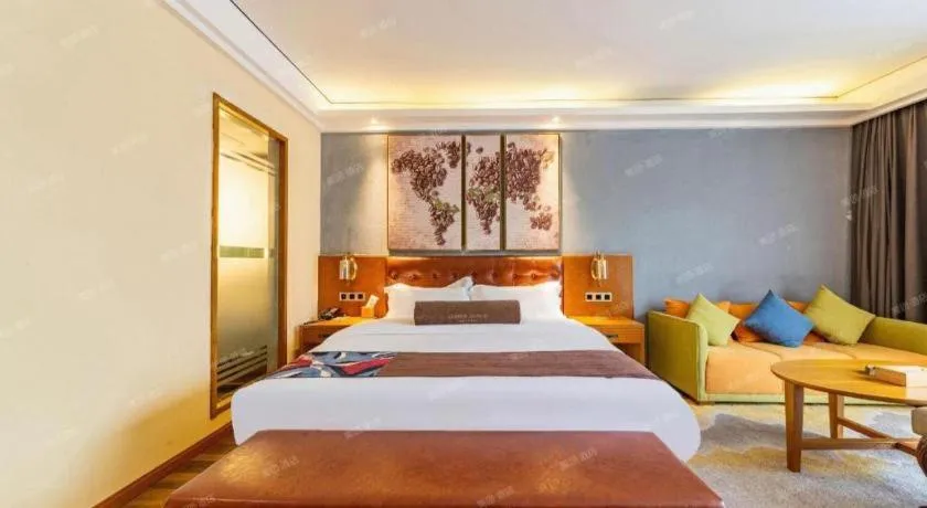 Bed in James Joyce Coffetel Guangyuan High-Speed Railway Station Dongba Municipal Government
