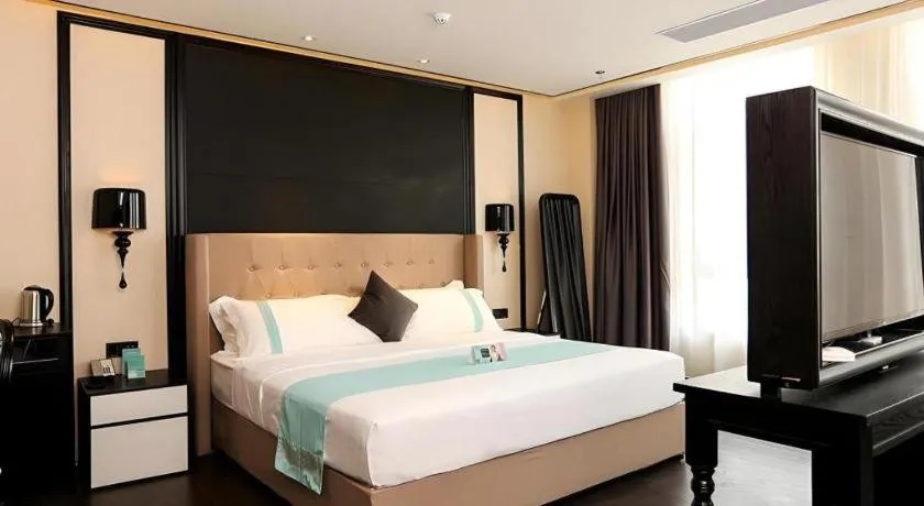 Bed in Xana Hotelle·Ji'nan Hi-tech Zone Century Avenue Tangye