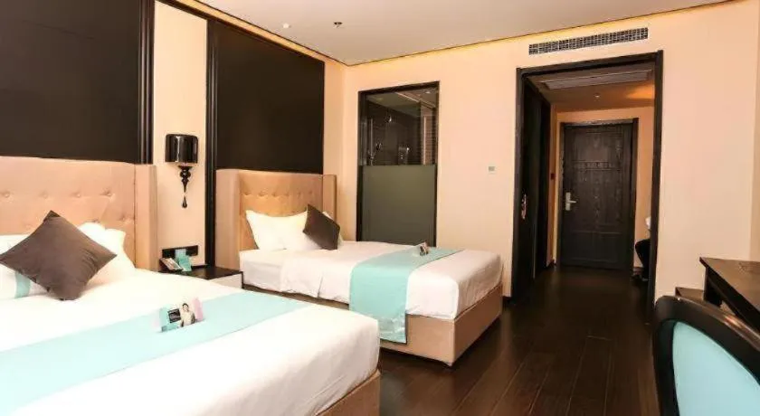 Bed in Xana Hotelle·Ji'nan Hi-tech Zone Century Avenue Tangye