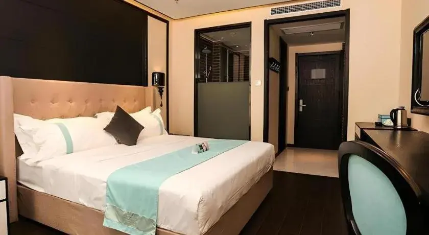 Bed in Xana Hotelle·Ji'nan Hi-tech Zone Century Avenue Tangye Bed in Xana Hotelle·Ji'nan Hi-tech Zone Century Avenue Tangye