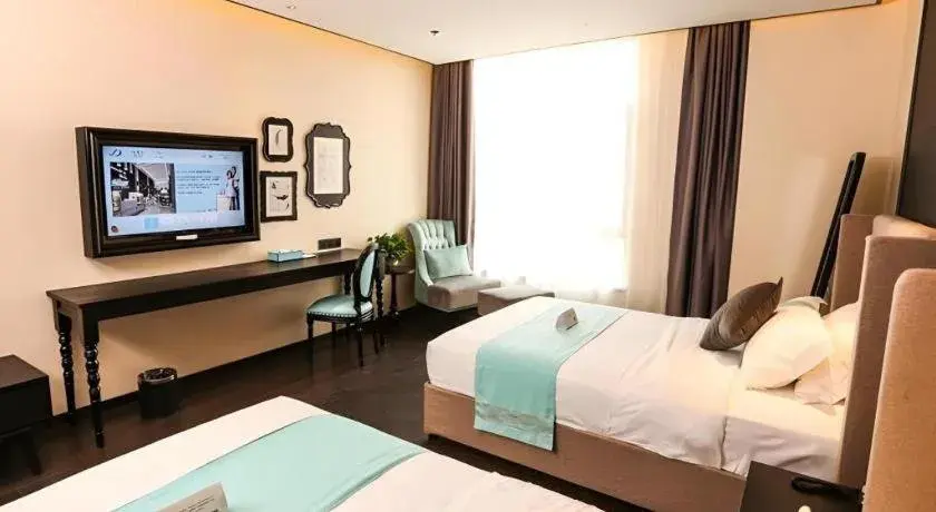 Bed in Xana Hotelle·Ji'nan Hi-tech Zone Century Avenue Tangye Bed in Xana Hotelle·Ji'nan Hi-tech Zone Century Avenue Tangye