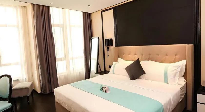 Bed in Xana Hotelle·Ji'nan Hi-tech Zone Century Avenue Tangye