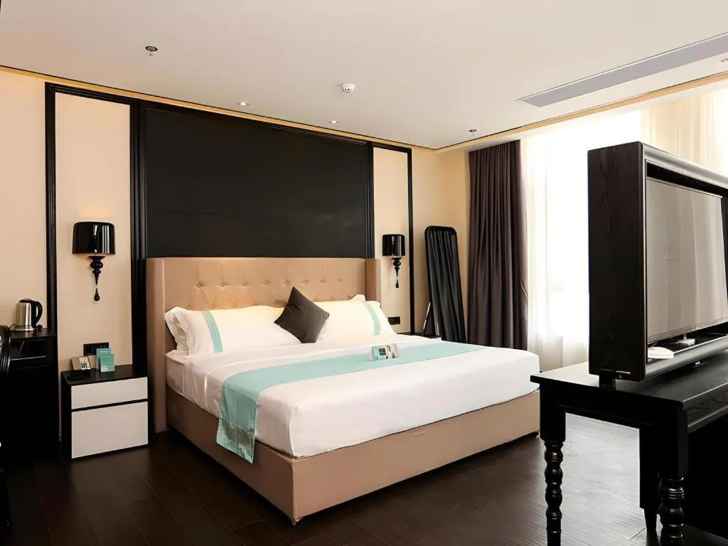 Bed in Xana Hotelle·Ji'nan Hi-tech Zone Century Avenue Tangye