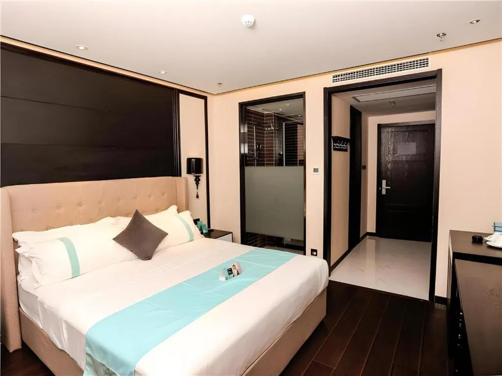 Bed in Xana Hotelle·Ji'nan Hi-tech Zone Century Avenue Tangye