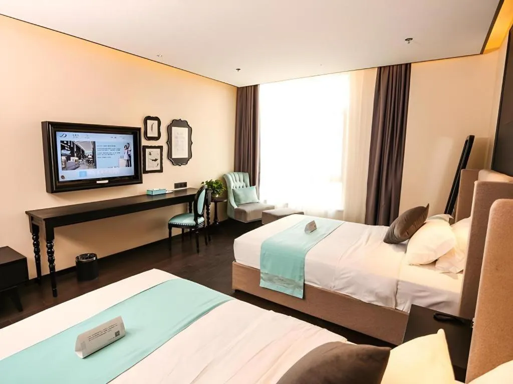 Bed in Xana Hotelle·Ji'nan Hi-tech Zone Century Avenue Tangye