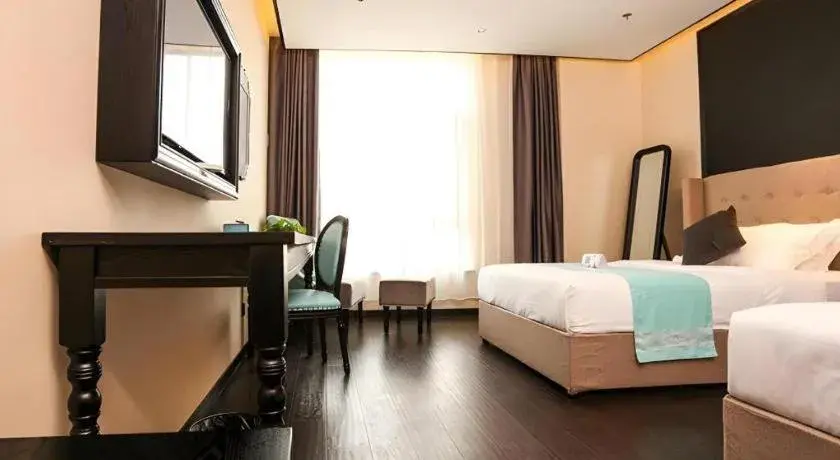 Bed in Xana Hotelle·Ji'nan Hi-tech Zone Century Avenue Tangye Bed in Xana Hotelle·Ji'nan Hi-tech Zone Century Avenue Tangye