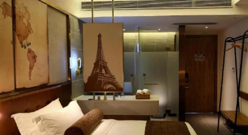 Bed in James Joyce Coffetel·Nannign Shanglin Tongle Road