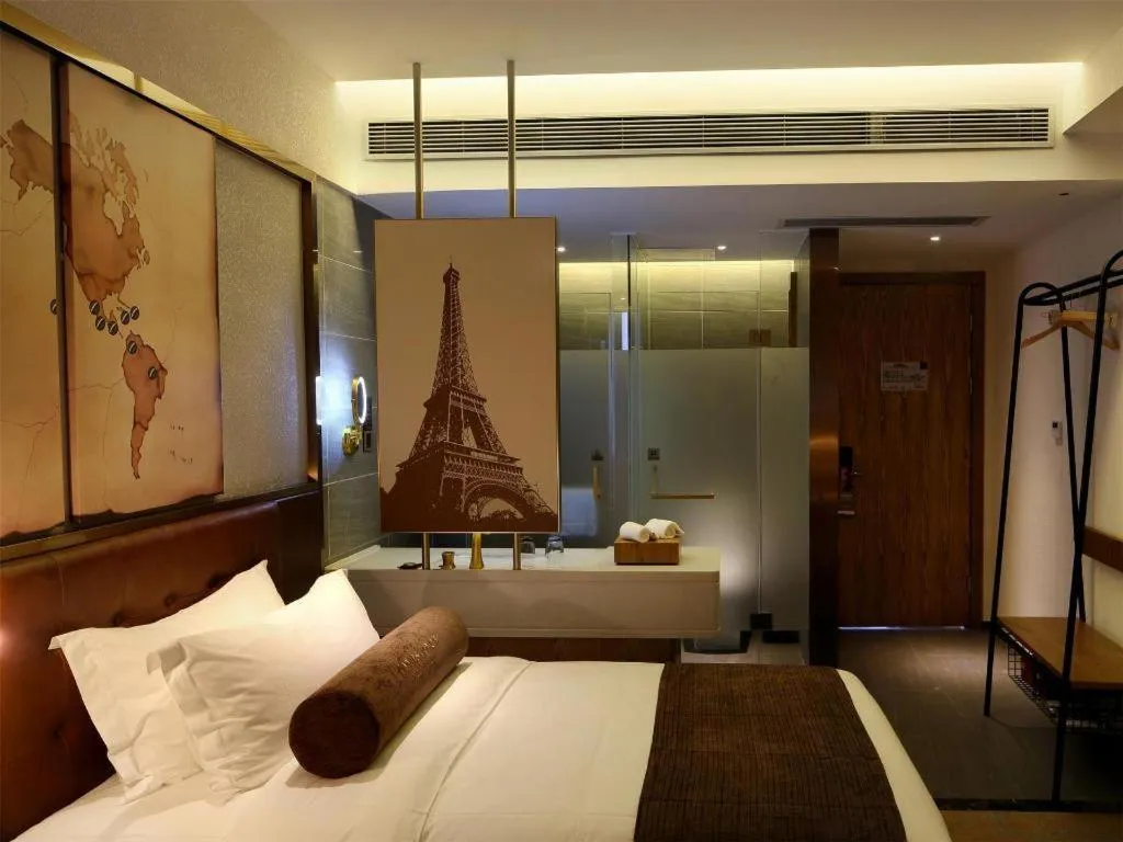 Bed in James Joyce Coffetel·Nannign Shanglin Tongle Road