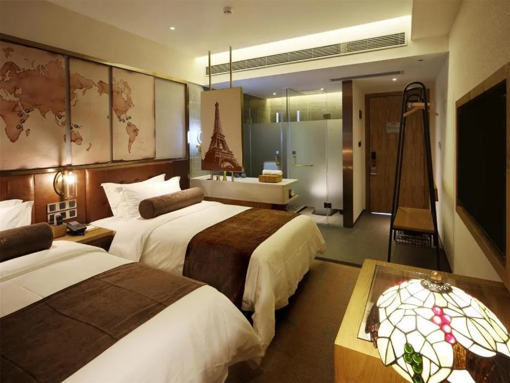 Bed in James Joyce Coffetel·Nannign Shanglin Tongle Road