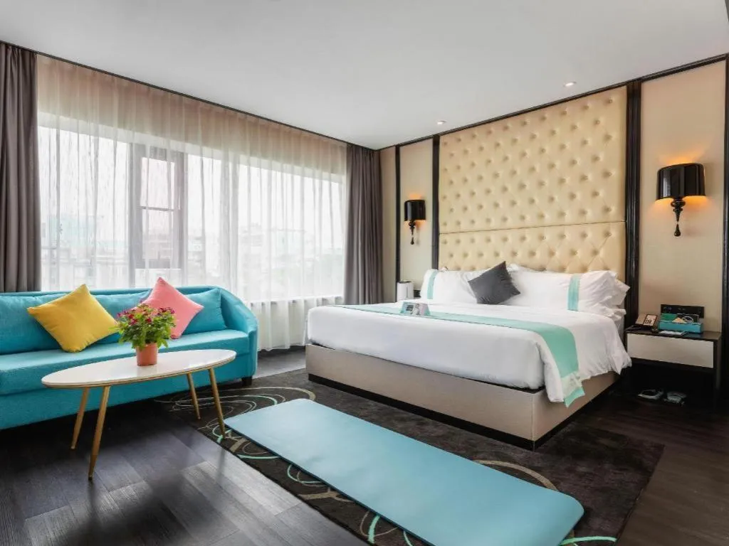 Bed in Xana Hotelle·Guangzhou Shangxiajiu Yongqingfang Changshou Road Metro Station