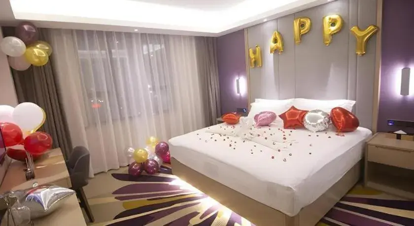 Bed in Lavande Hotel·Heyuan Bavaria Bed in Lavande Hotel·Heyuan Bavaria