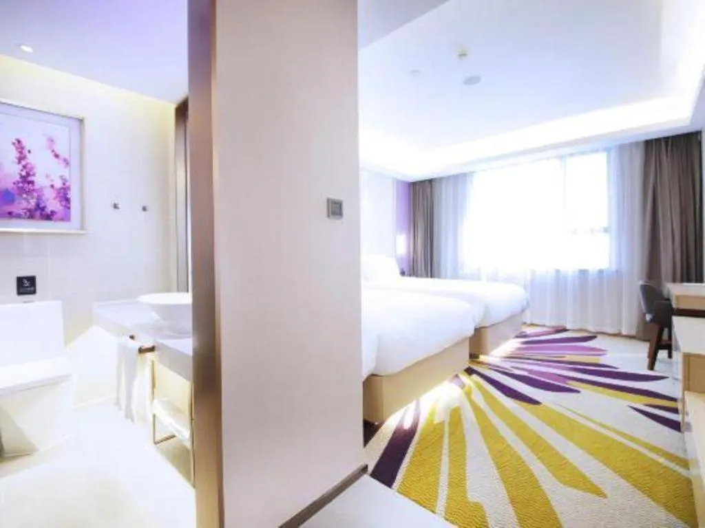 Bed in Lavande Hotel·Heyuan Bavaria