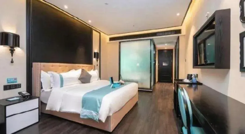 Bed in Xana Hotelle Nanjing Xinjiekou Daxinggong Metro Station Bed in Xana Hotelle Nanjing Xinjiekou Daxinggong Metro Station