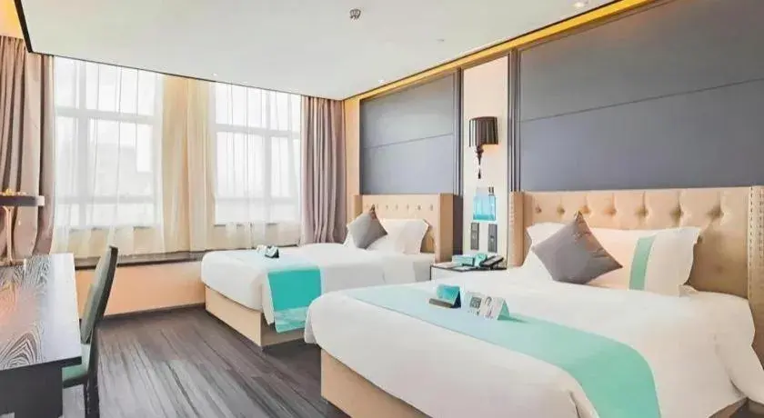 Bed in Xana Hotelle Nanjing Xinjiekou Daxinggong Metro Station Bed in Xana Hotelle Nanjing Xinjiekou Daxinggong Metro Station