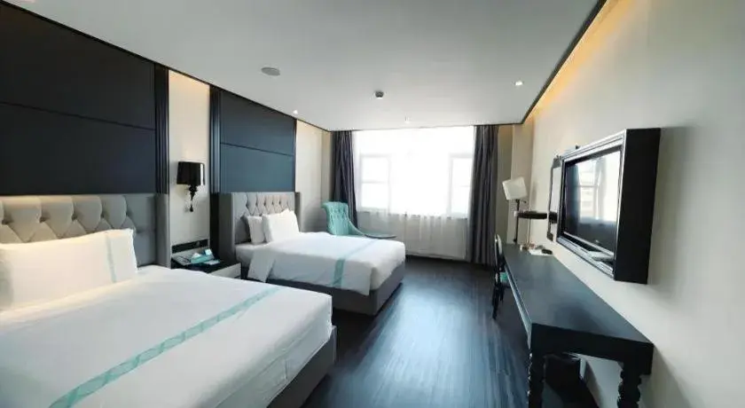 Bed in Xana Hotelle Nanjing Xinjiekou Daxinggong Metro Station Bed in Xana Hotelle Nanjing Xinjiekou Daxinggong Metro Station