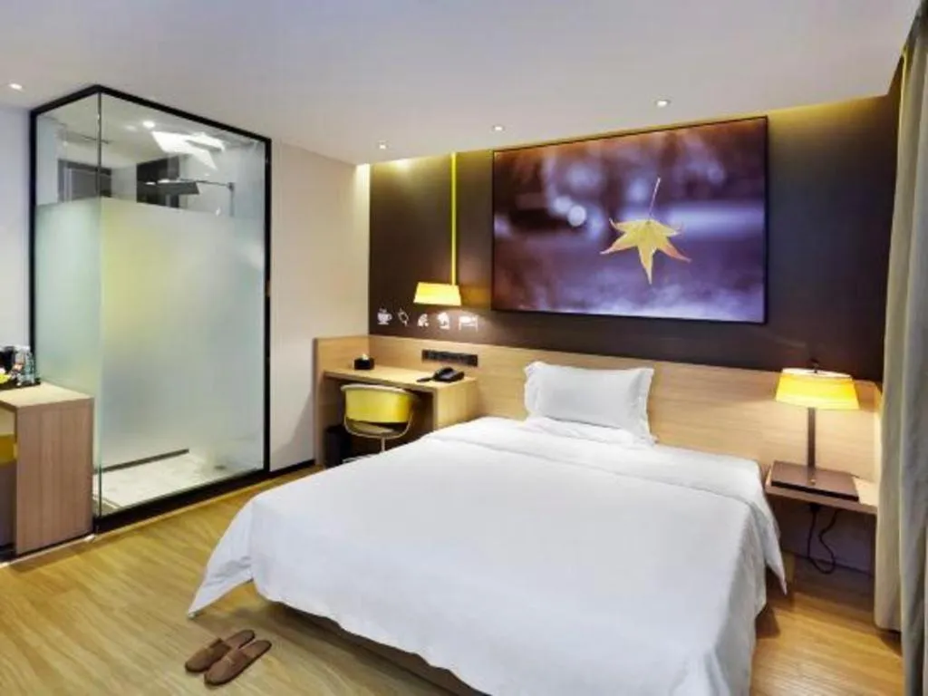 Bed in IU Hotel·Tianjin Binhai New District Yanghuo Market