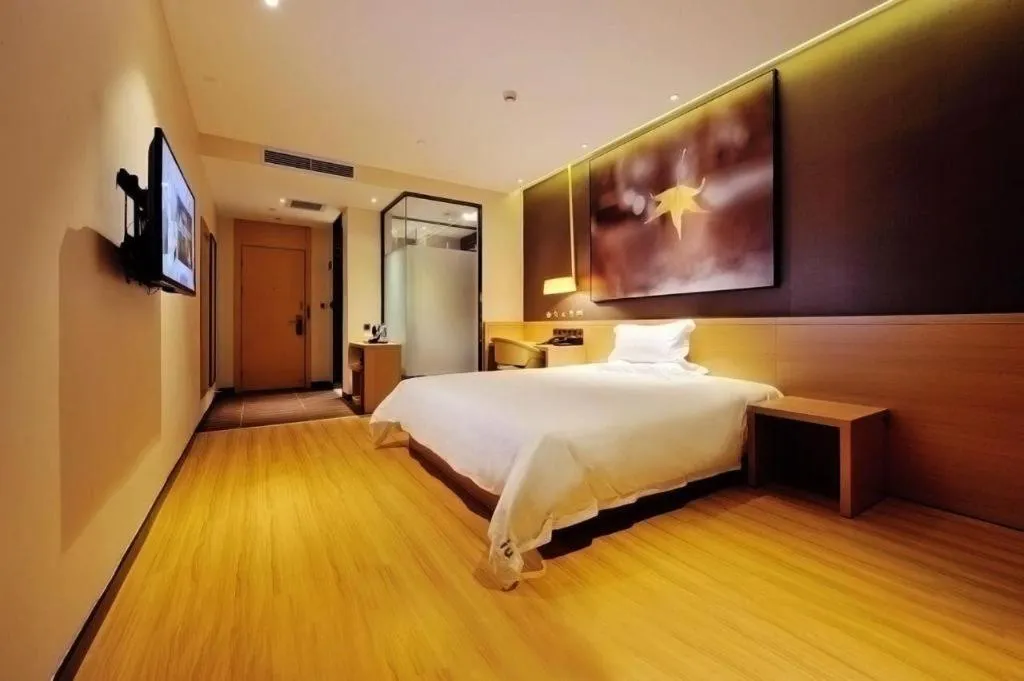 Bed in IU Hotel·Tianjin Binhai New District Yanghuo Market