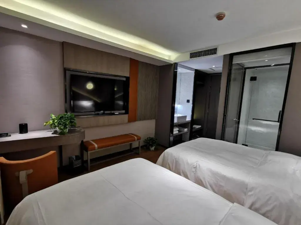 Bed in Zmax Hotel Beijing Wangjing Jiuxianqiao Xingji Bear Bed in Zmax Hotel Beijing Wangjing Jiuxianqiao Xingji Bear