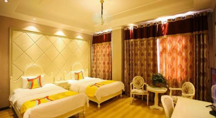 Bed in PAI Hotel Huayin Huashan Mountain Scenic Spot Ancient Street