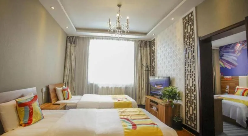 Bed in PAI Hotel Huayin Huashan Mountain Scenic Spot Ancient Street