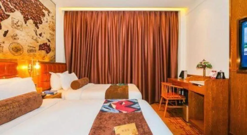 Bed in James Joyce Coffetel·Chadianzi Passenger Terminal Jinke Bei Road Metro Station