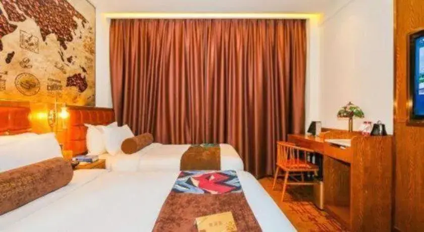 Bed in James Joyce Coffetel·Chadianzi Passenger Terminal Jinke Bei Road Metro Station Bed in James Joyce Coffetel·Chadianzi Passenger Terminal Jinke Bei Road Metro Station