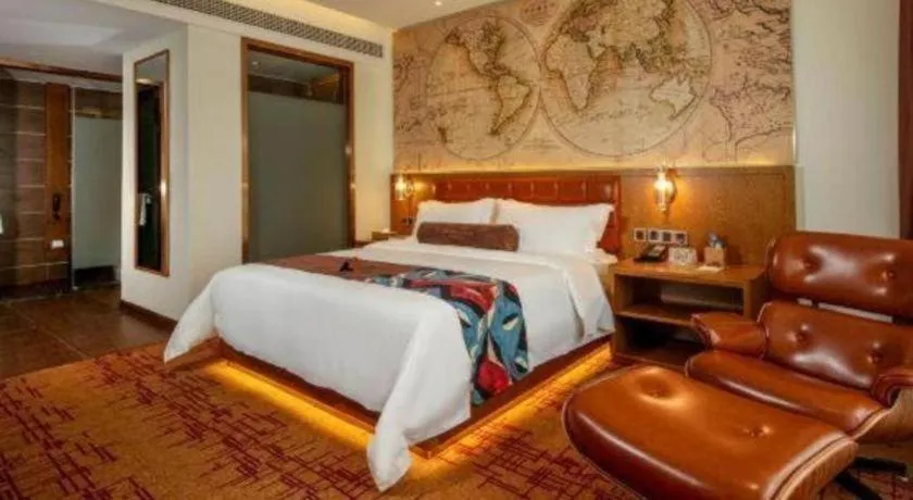 Bed in James Joyce Coffetel·Chadianzi Passenger Terminal Jinke Bei Road Metro Station