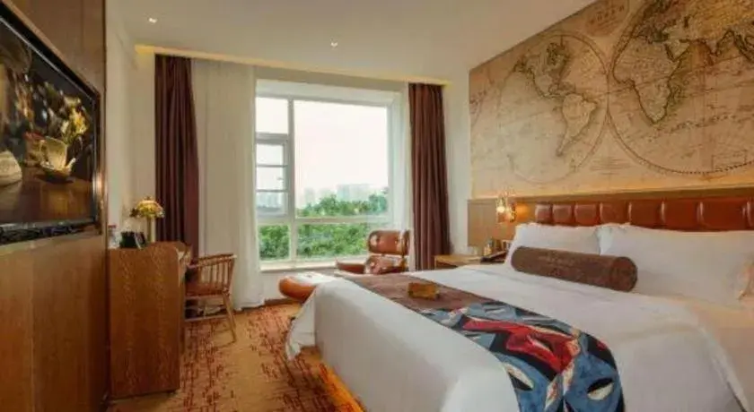 Bed in James Joyce Coffetel·Chadianzi Passenger Terminal Jinke Bei Road Metro Station Bed in James Joyce Coffetel·Chadianzi Passenger Terminal Jinke Bei Road Metro Station