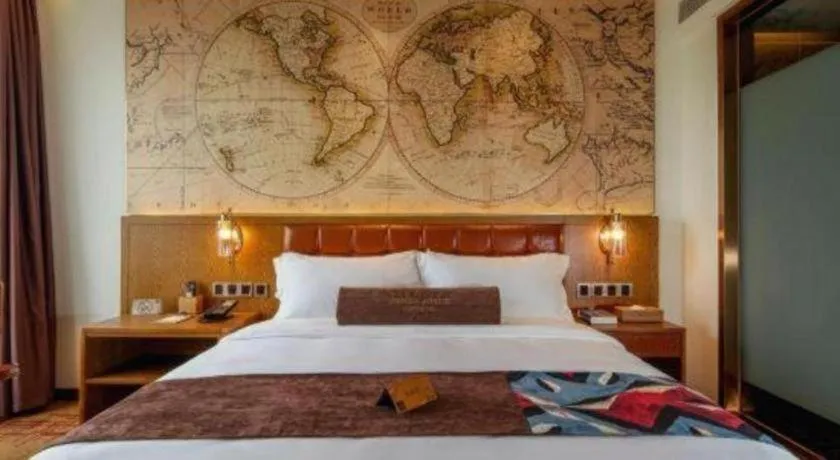 Bed in James Joyce Coffetel·Chadianzi Passenger Terminal Jinke Bei Road Metro Station