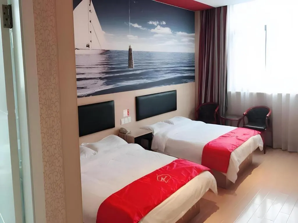 Bed in Thank Inn Plus Hotel Taizhou XingHua Anfeng county