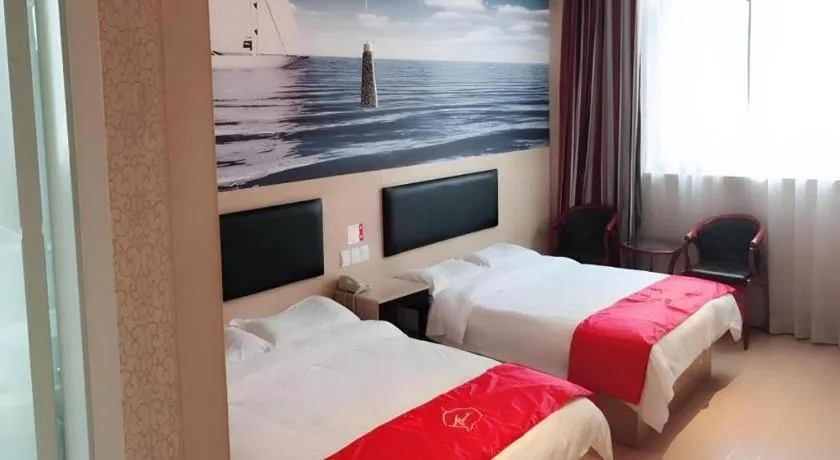 Bed in Thank Inn Plus Hotel Taizhou XingHua Anfeng county