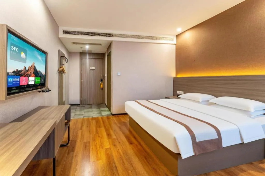 Bed in Jtour Inn Wuxi Meiyuan Kaiyuan Temple Metro