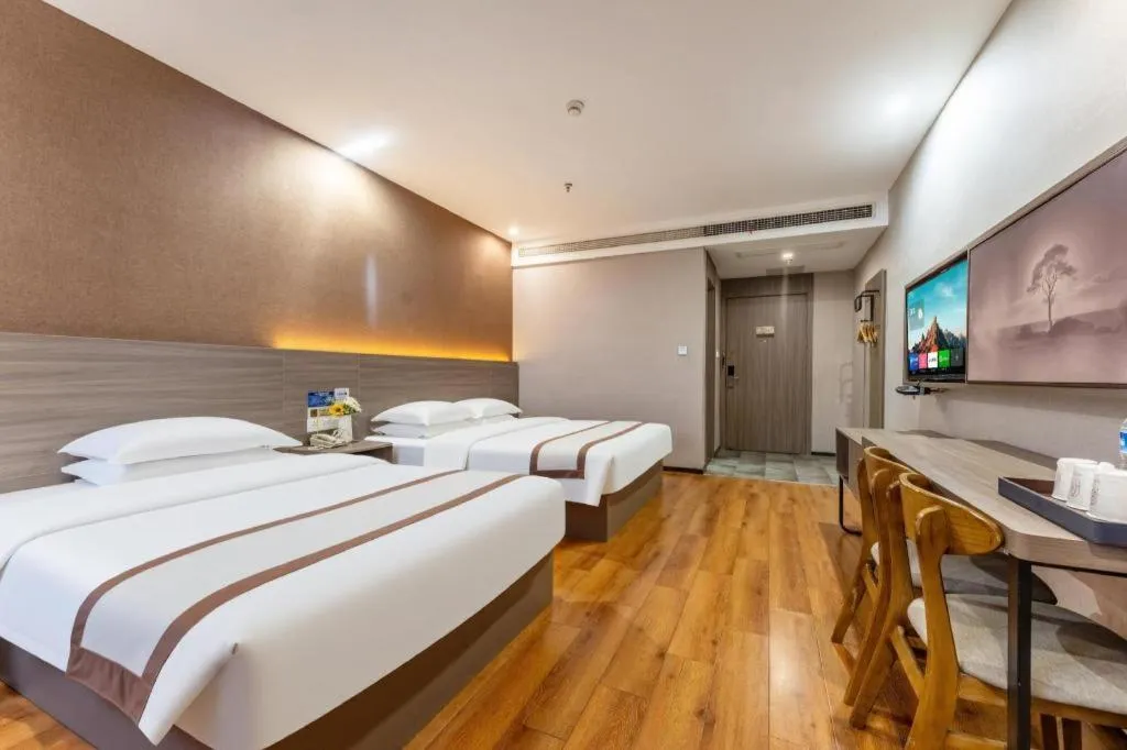 Bed in Jtour Inn Wuxi Meiyuan Kaiyuan Temple Metro