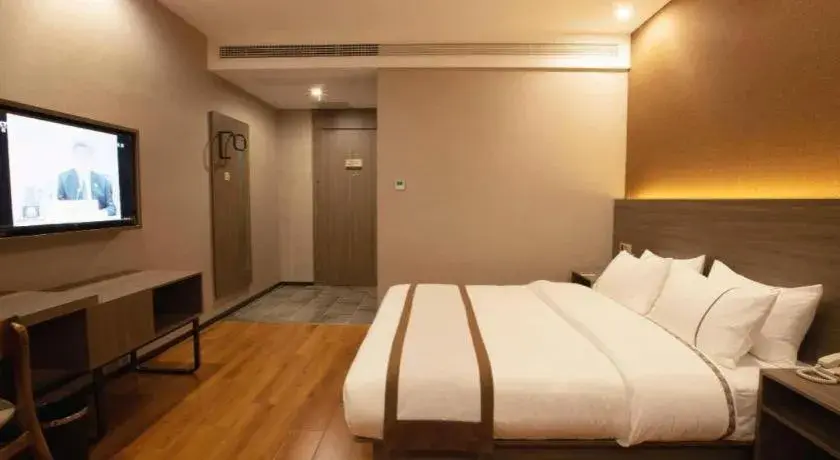 Bed in Jtour Inn Wuxi Meiyuan Kaiyuan Temple Metro Bed in Jtour Inn Wuxi Meiyuan Kaiyuan Temple Metro